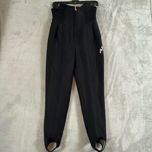 Vtg 80s FILA ski team stirrup high-rise ski pants size small